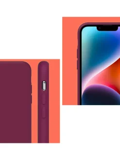 Case met koord voor iPhone 14 PRO bordeaux