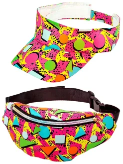 2-delige accessoiresset "Jaren 80 Funky Fashion" meerkleurig