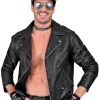 4-delige accessoiresset "Rocker/Biker" zwart