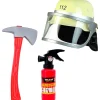 3-delige accessorieset "Feuerwehrmann" rood/geel/grijs