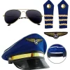 4-delige accessorieset "Piloten" donkerblauw