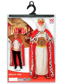 2-delige kostuum "Biblical King" rood/wit/goudkleurig