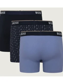 3-delige set: boxershorts donkerblauw/blauw