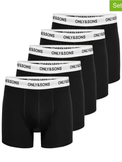5-delige set: boxershorts "Onstrey" zwart
