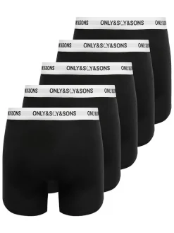 5-delige set: boxershorts "Onstrey" zwart