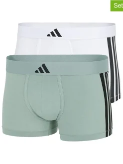 2-delige set: boxershorts wit/groen