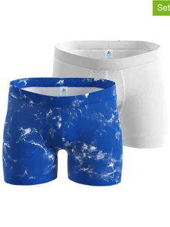 2-delige set: Functionele boxershorts "Active Light" blauw/wit