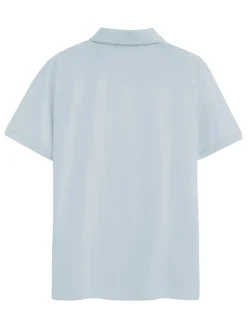 3-delige set: poloshirts donkerblauw/lichtblauw/wit