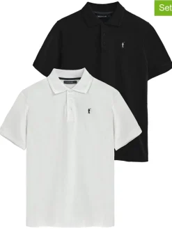 2-delige set: poloshirts zwart/wit