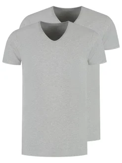 2-delige set: shirts lichtgrijs