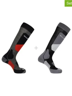 2-delige set: ski-/snowboardsokken "Access" grijs/zwart