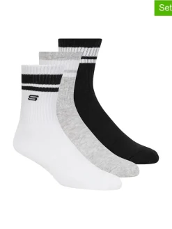 3-delige set: sokken wit/zwart/grijs