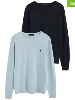 2-delige set: truien donkerblauw/lichtblauw
