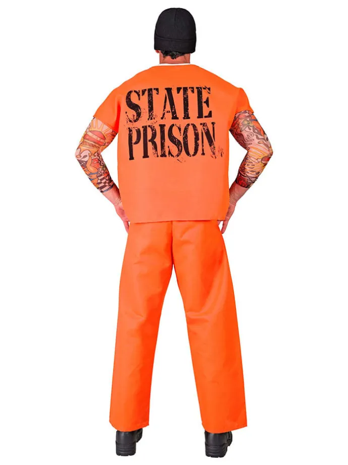 4-delig kostuum "Gevangene" oranje