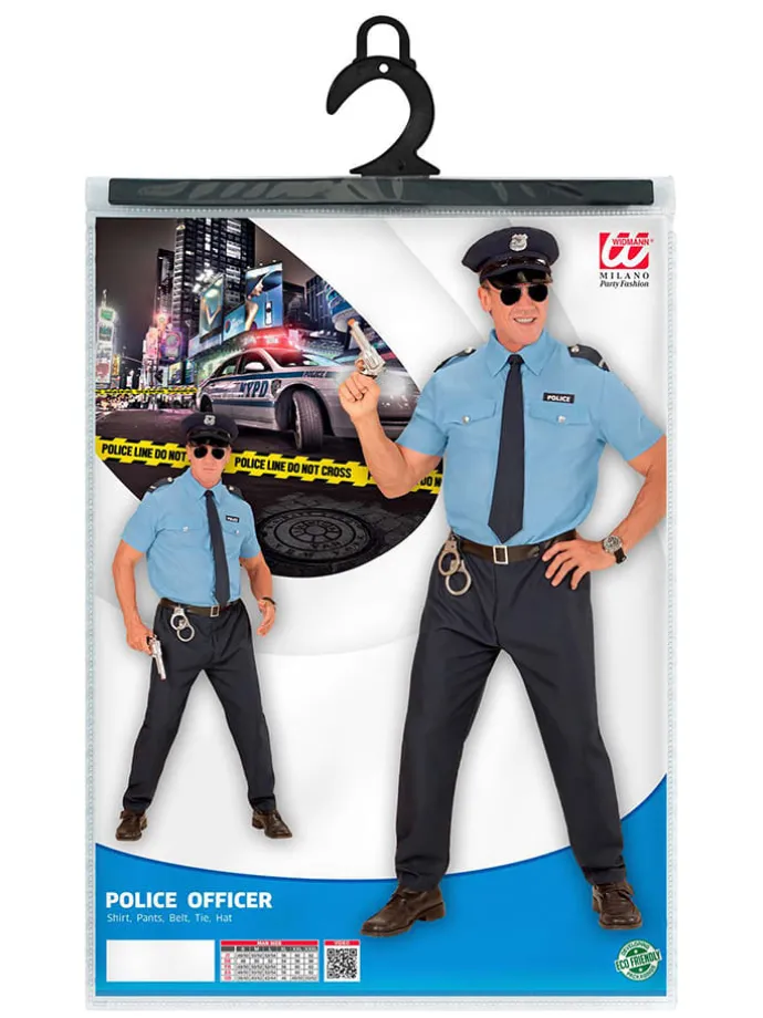 5-delig kostuum "Politie" blauw/grijs