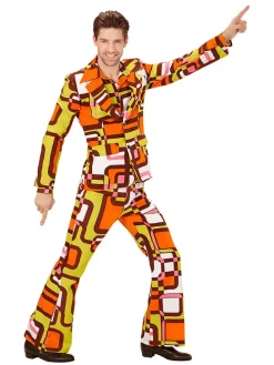 2-delig kostuum "70's" meerkleurig