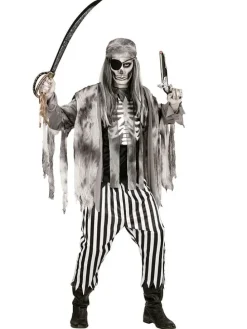 5-delig kostuum "SPOOKSCHIPPIRAAT" zwart/wit