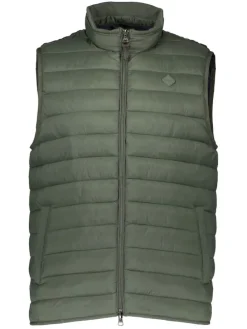 Doorgestikte bodywarmer donkergroen