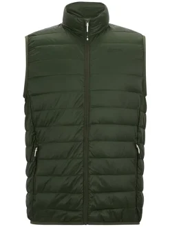 Doorgestikte bodywarmer "Hillpack II" kaki