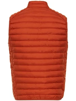 Doorgestikte bodywarmer oranje