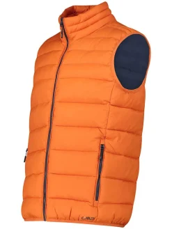 Doorgestikte bodywarmer oranje