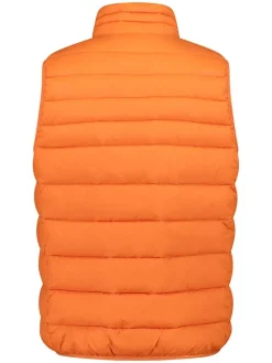 Doorgestikte bodywarmer oranje