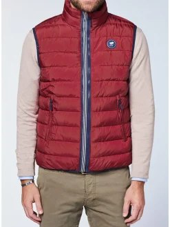 Doorgestikte bodywarmer rood