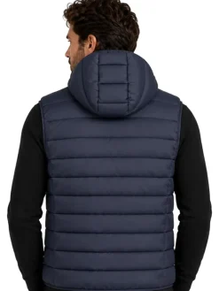 Doorgestikte bodywarmer "Vaipter" donkerblauw
