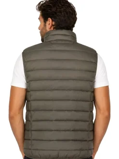 Doorgestikte bodywarmer "Vaipter" kaki