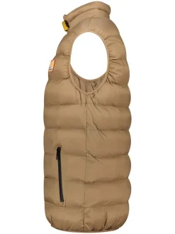 Doorgestikte bodywarmer "Valanche" lichtbruin