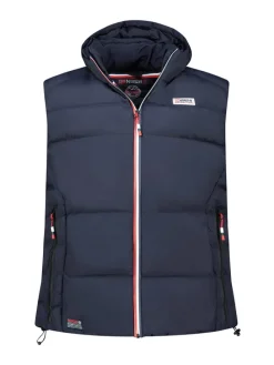 Doorgestikte bodywarmer "Vito" donkerblauw