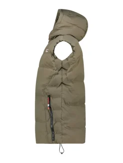 Doorgestikte bodywarmer "Vito" kaki