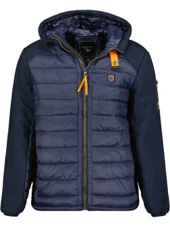 Doorgestikte jas "Abator" donkerblauw