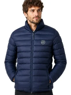 Doorgestikte jas "Amiglobe" donkerblauw