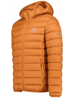 Doorgestikte jas "Amiglobe" oranje