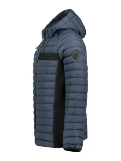 Doorgestikte jas "Arethano" donkerblauw
