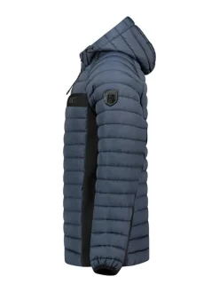 Doorgestikte jas "Arethano" donkerblauw