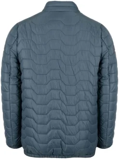 Doorgestikte jas blauw