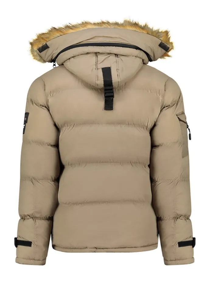 Doorgestikte jas "Bonap" beige