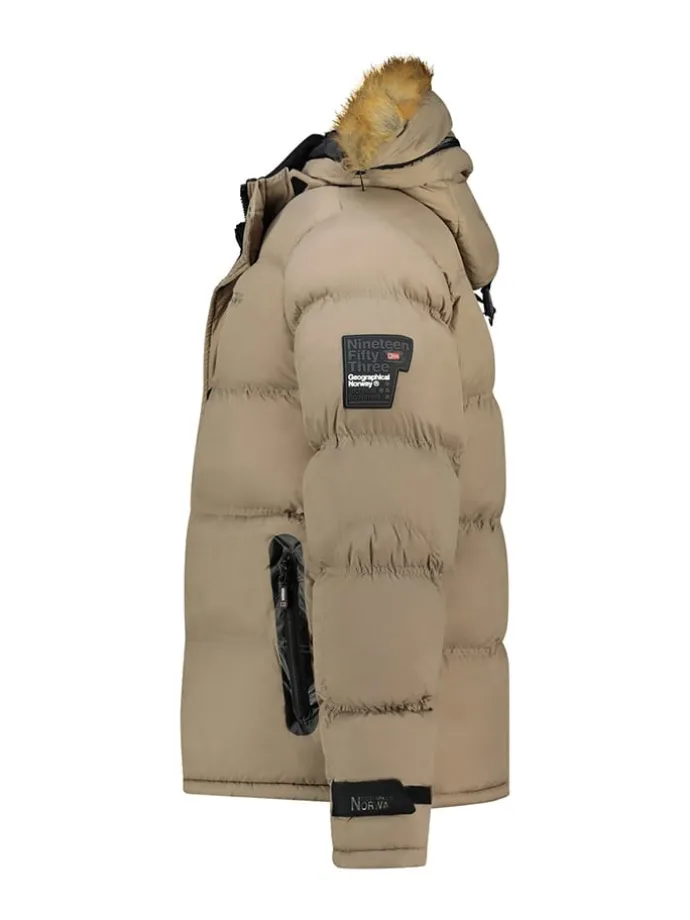 Doorgestikte jas "Bonap" beige