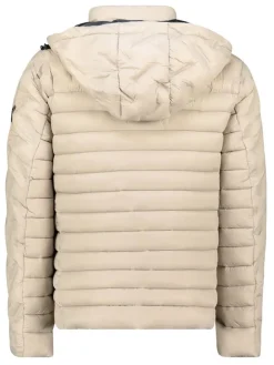 Doorgestikte jas "Burateak" beige