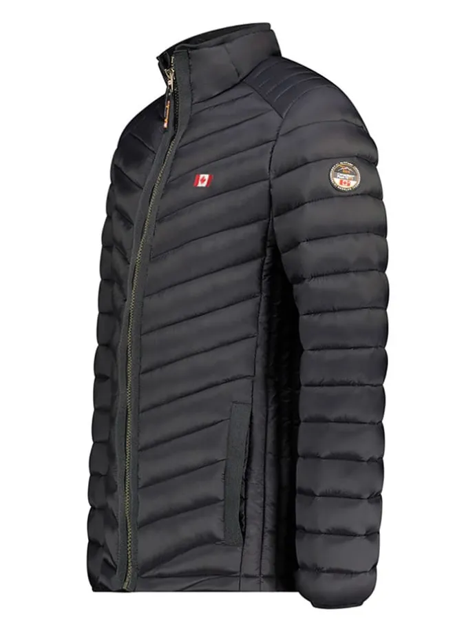 Doorgestikte jas "Carliteak" zwart