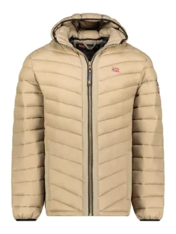 Doorgestikte jas "Carliti" beige