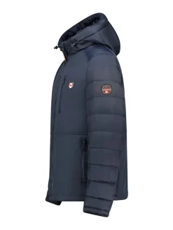 Doorgestikte jas "Cortezeak" donkerblauw