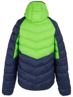 Doorgestikte jas "Dalent" donkerblauw/groen