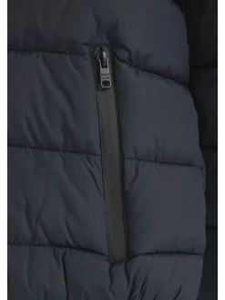 Doorgestikte jas donkerblauw