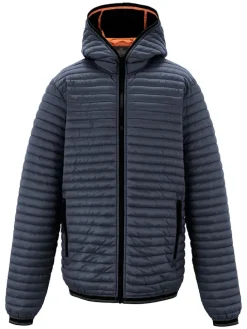 Doorgestikte jas "Rigain" donkerblauw