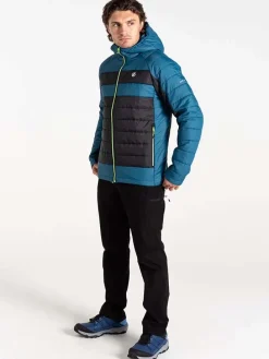 Doorgestikte jas "Touring II" blauw/zwart