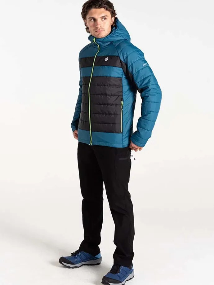 Doorgestikte jas "Touring II" blauw/zwart