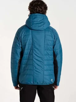 Doorgestikte jas "Touring II" blauw/zwart